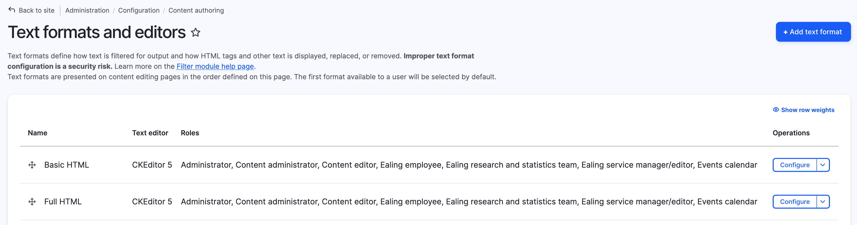 Text formats and editors