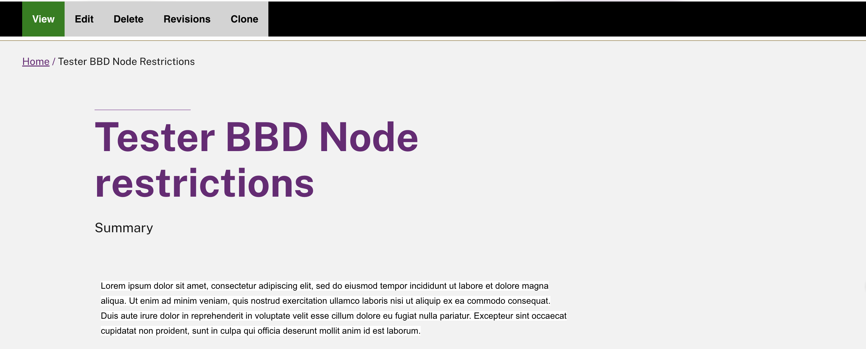 Content - Allowed Role